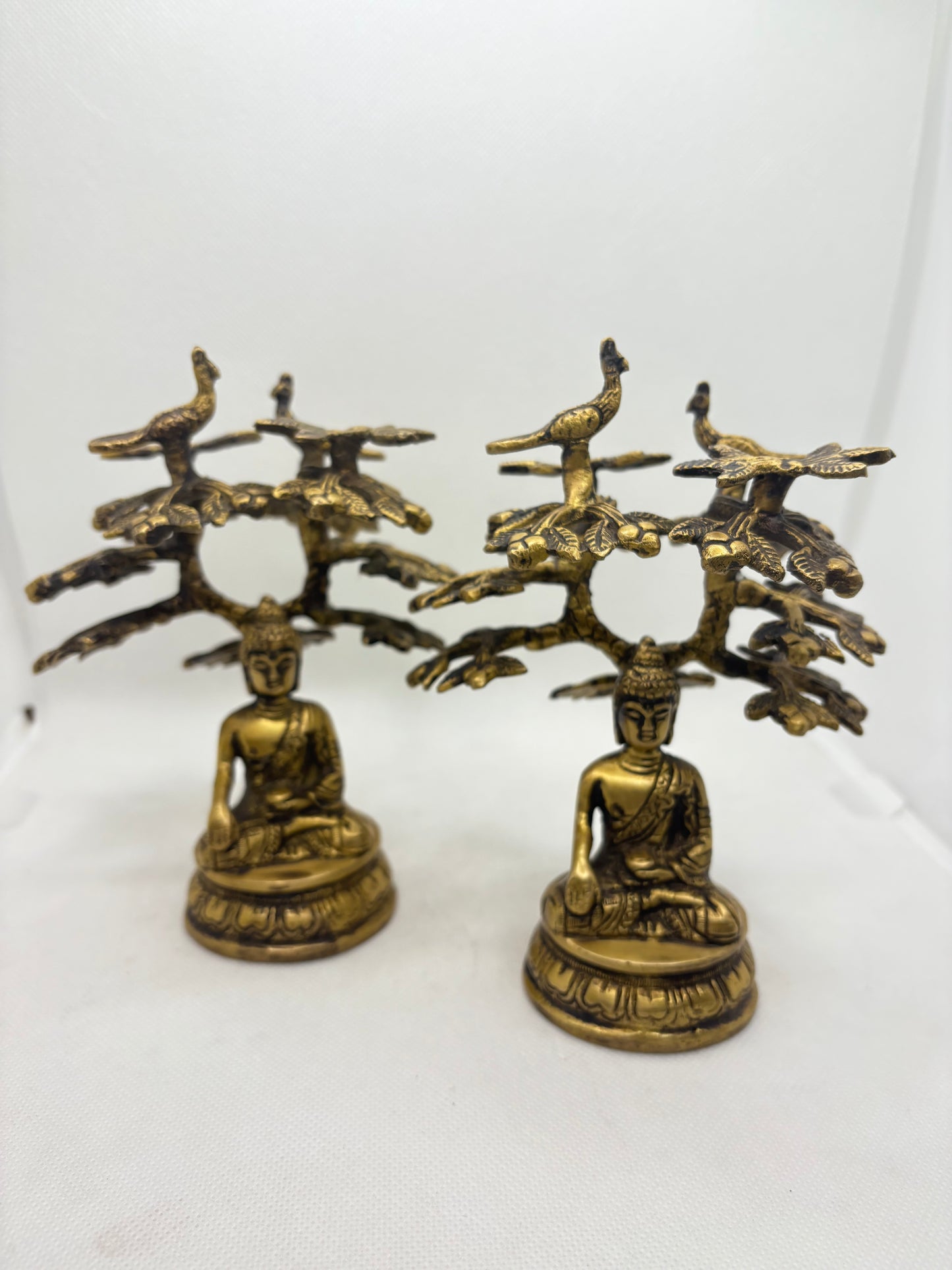 Buddha Under Tree of Life Brass