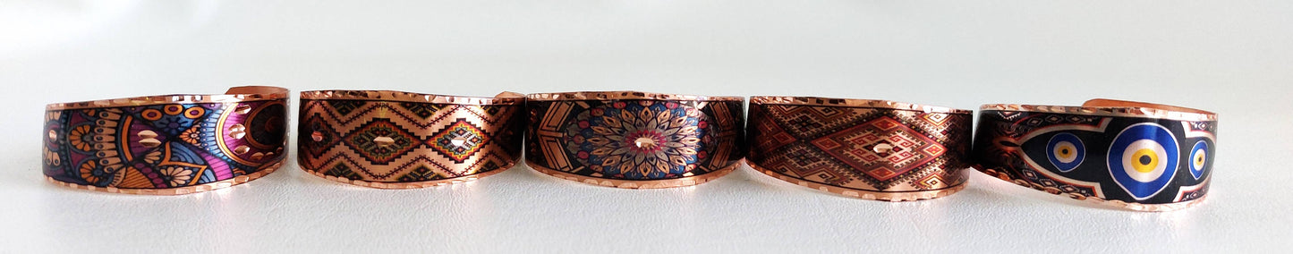 Embellished Copper Bracelets