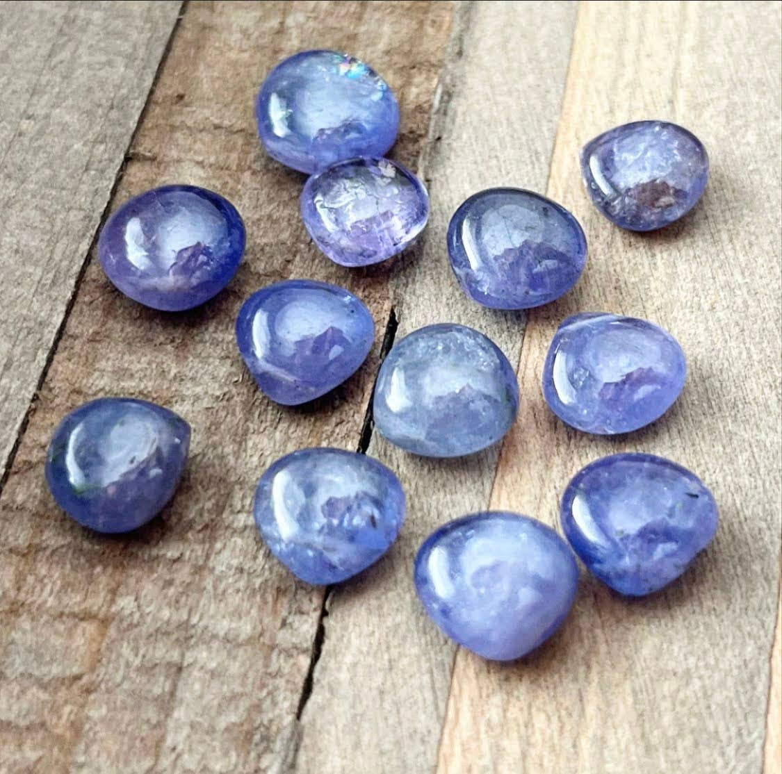 Tanzanite Gemstone Smooth Teardrop Necklace: 16, 18 or 20"