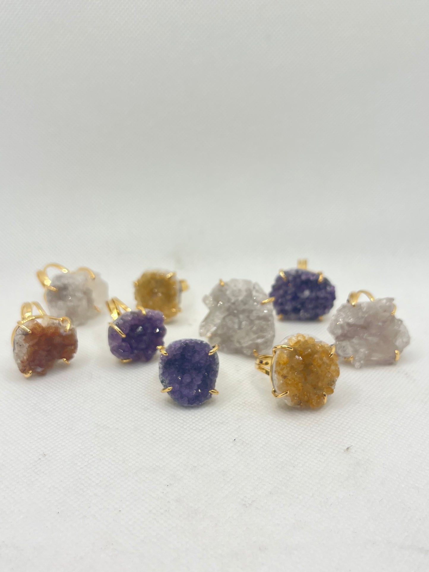 Crystal Cluster Ring Gold