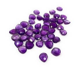 Amethyst Faceted Teardrop Necklace: 16, 18 or 20 inch legnth