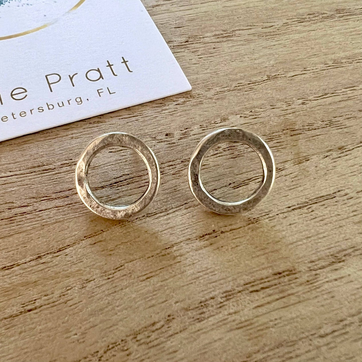 Skirt The Issue minimal post silver stud earrings