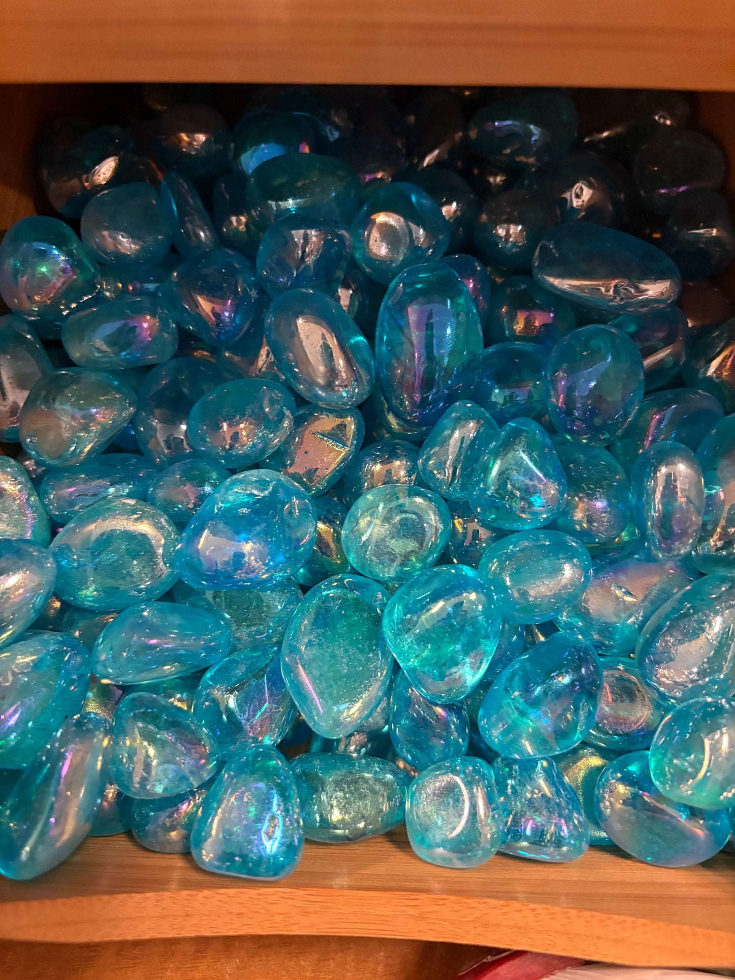 Aqua Aura Quartz Tumbled
