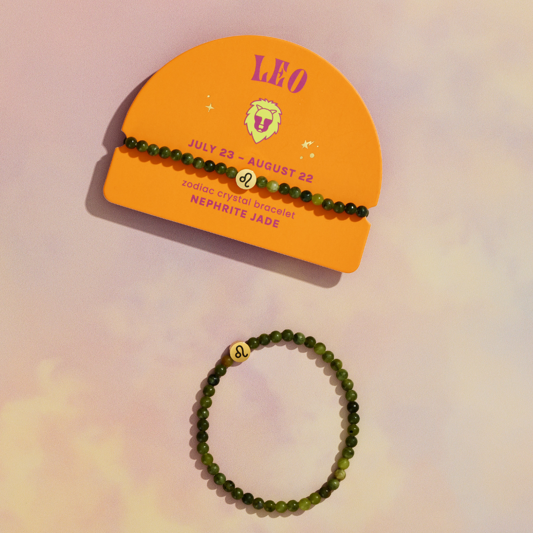 Leo Mini Zodiac Bracelet – 4mm Crystal Beads