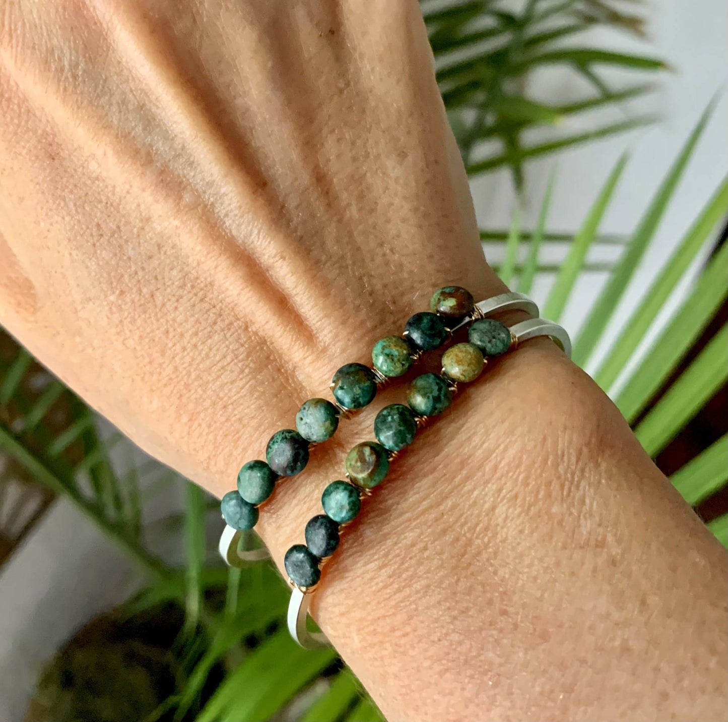 Text Me turquoise silver cuff bracelet