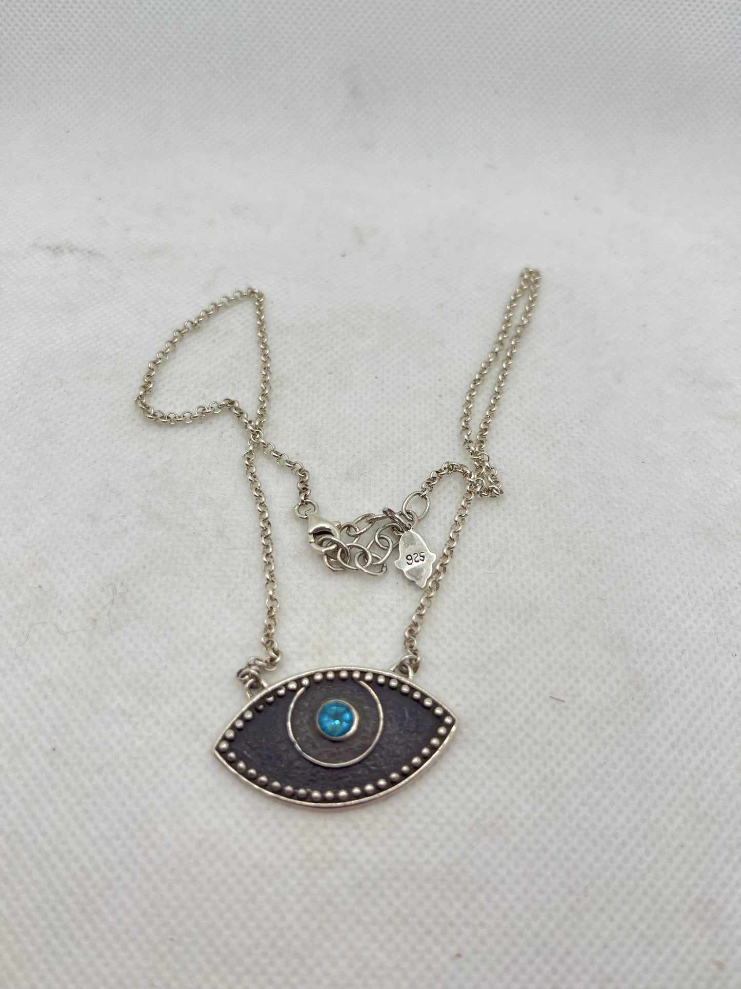 Protective Eye with Topaz Necklace