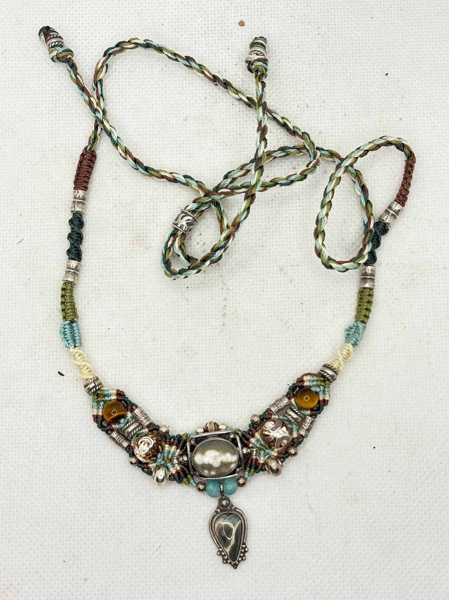 Agate and Tigers Eye Necklace