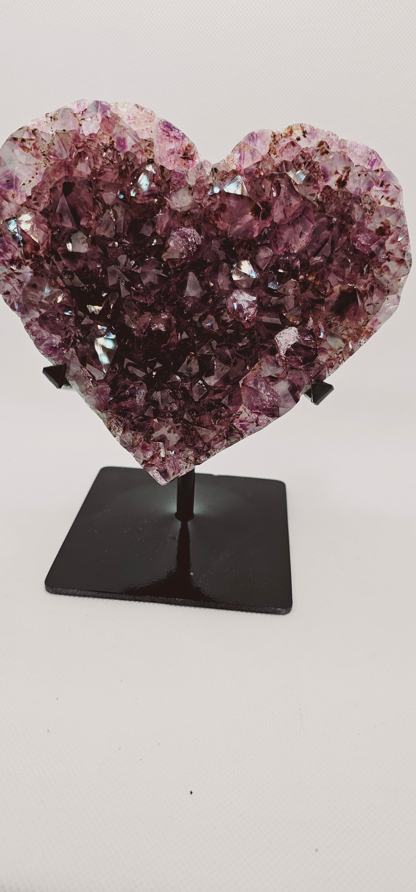 Amethyst Heart on Stand