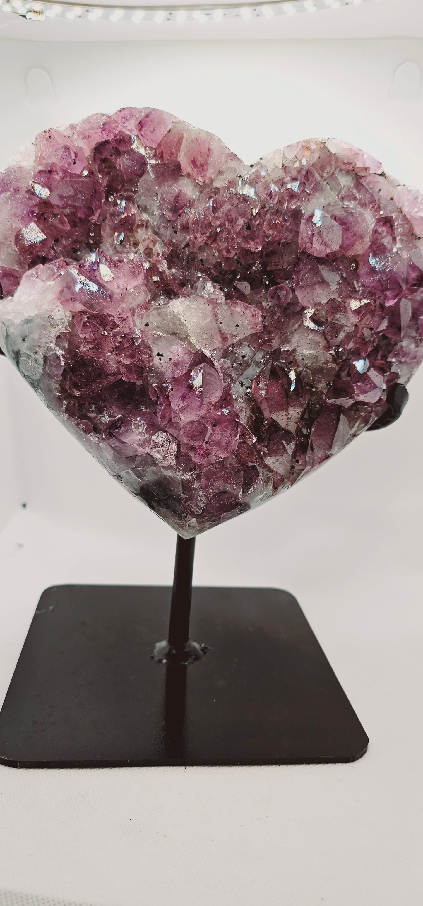 Amethyst Heart on Stand