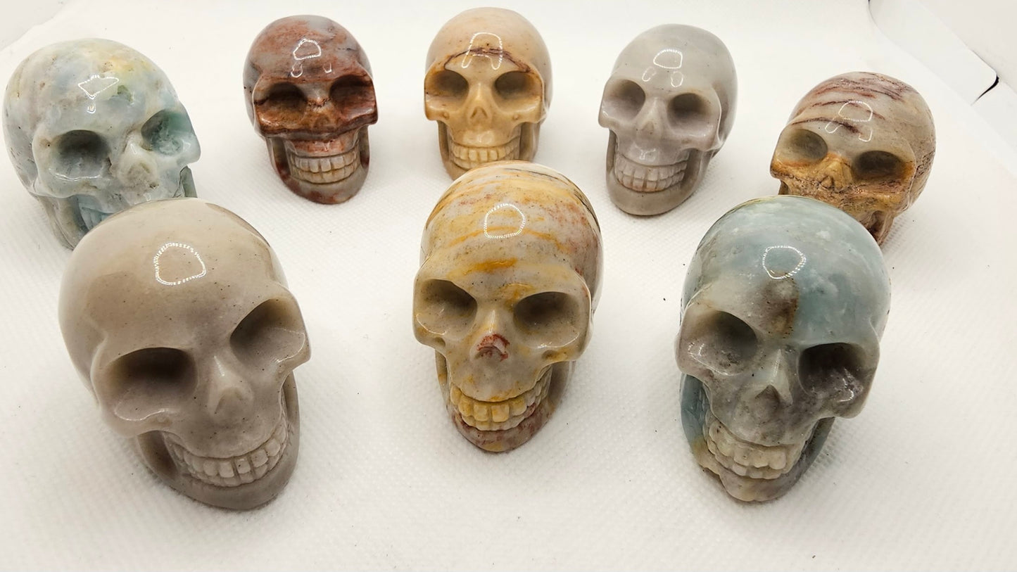 Stone Skulls- Various 2 Inch Approx.