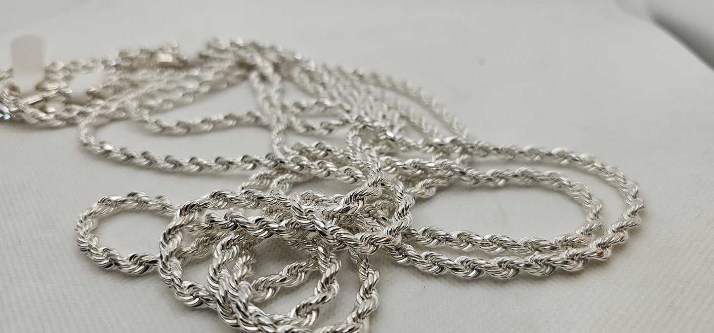 Silver Woven Chain- 20 Inches