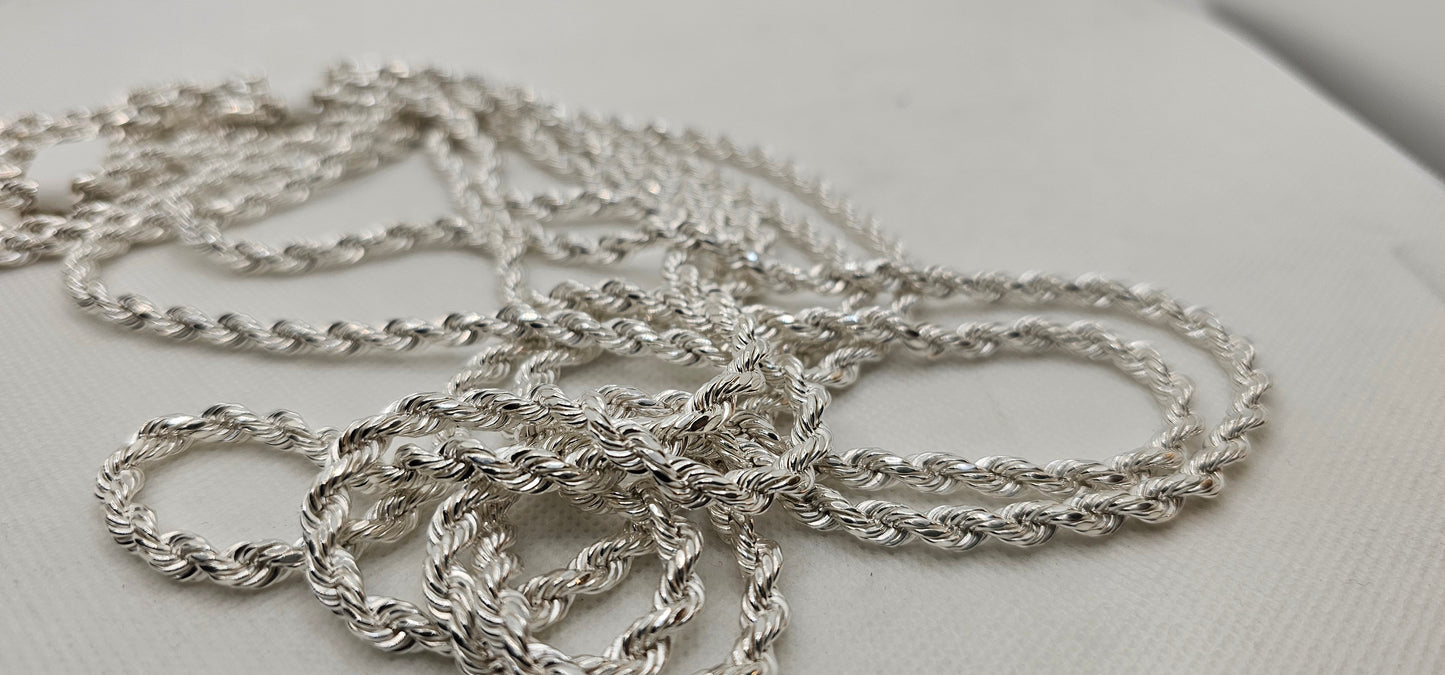 Silver Woven Chain- 30 Inches