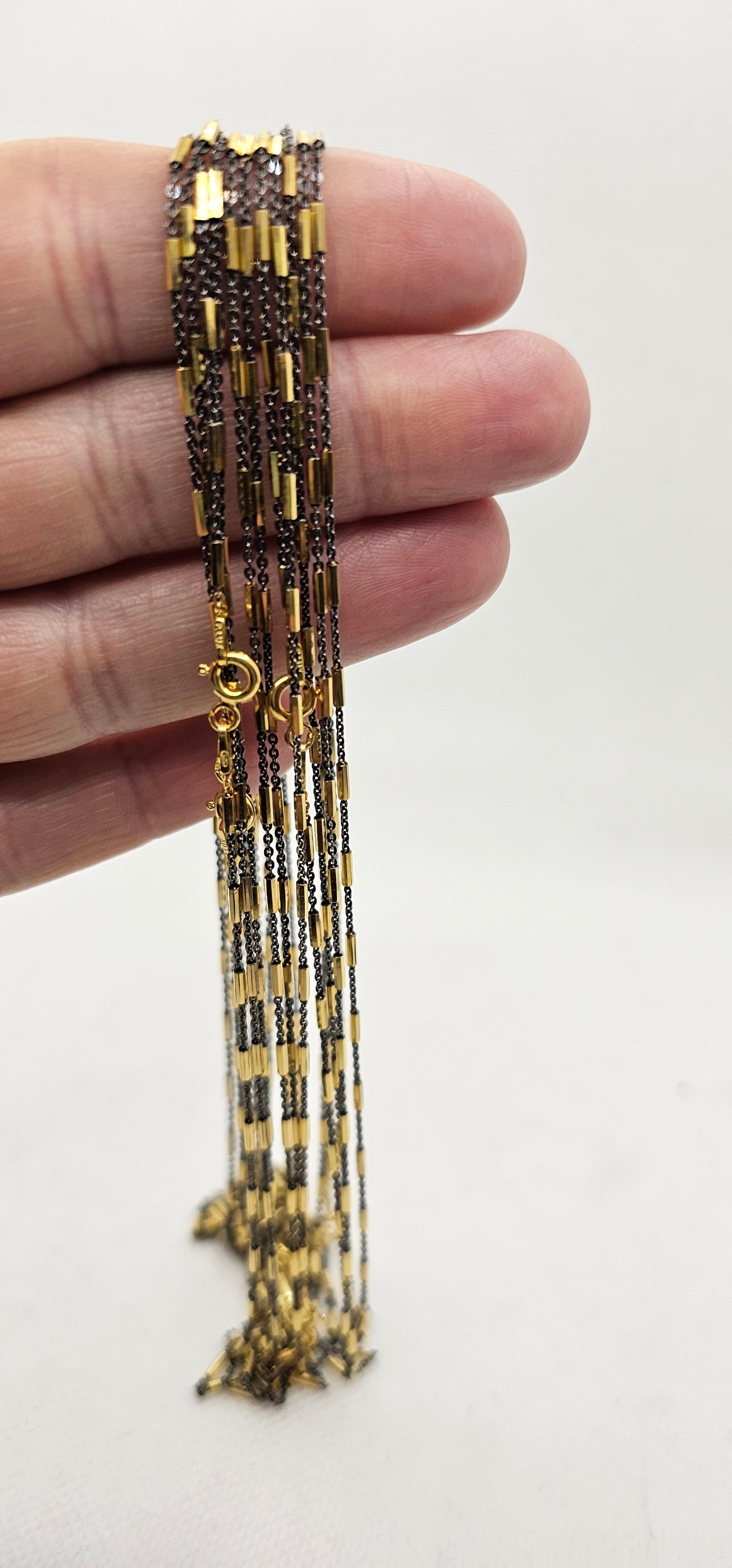 Black & Gold Chain- 16 Inches
