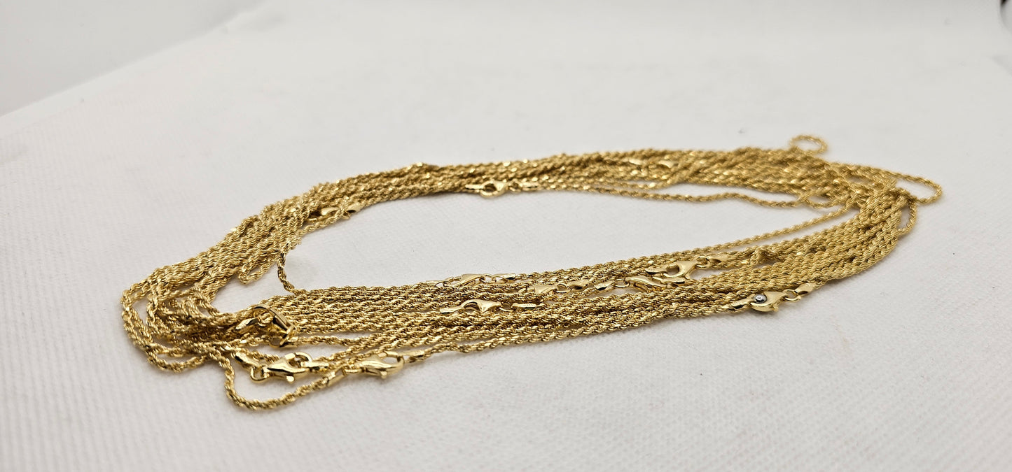 Gold Woven Necklace- 15 Inches