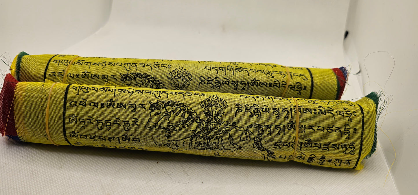 Rolled Tibetan Prayer Flags- Small 6 Inch