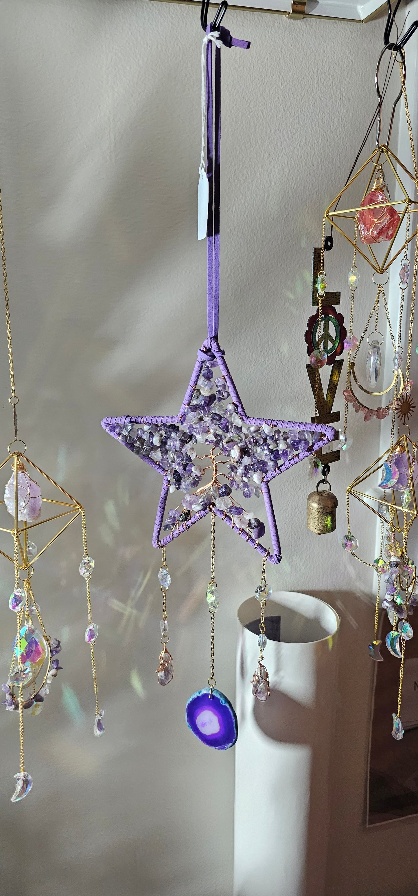 Suncatcher Pyramid with Gemstones