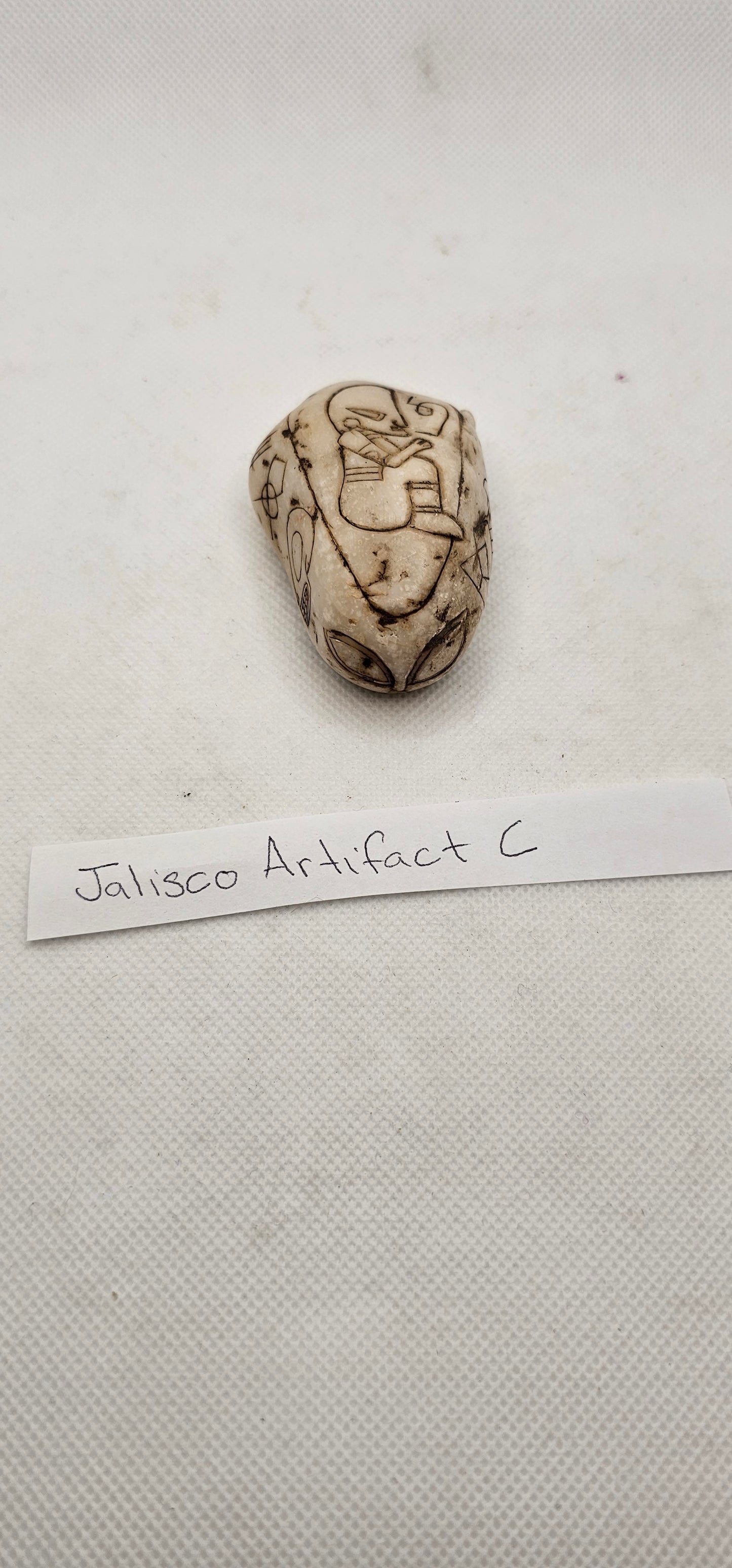 Jalisco Mexico Artifacts- Alien Carvings- Artifacts A & C- E Palm Size