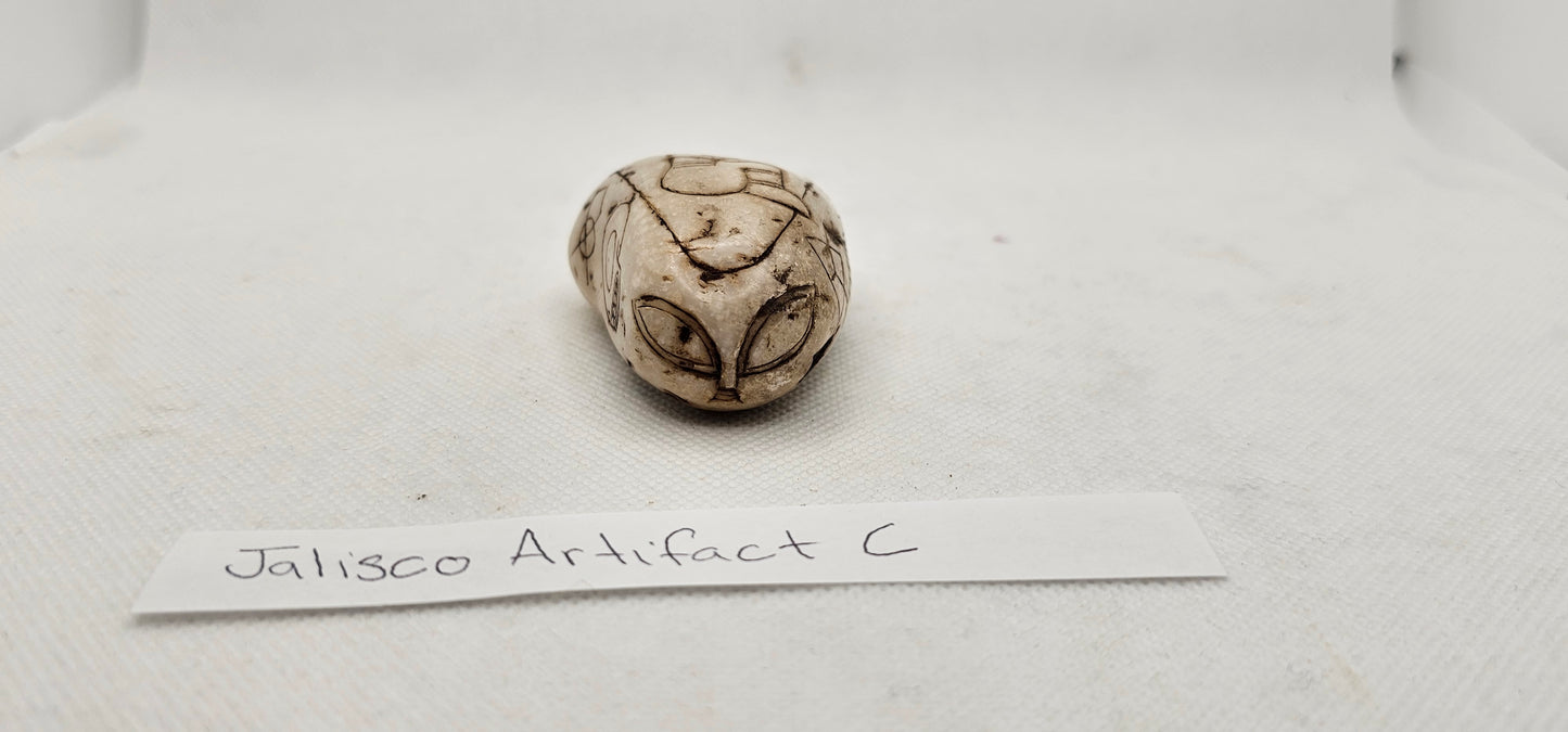 Jalisco Mexico Artifacts- Alien Carvings- Artifacts A & C- E Palm Size