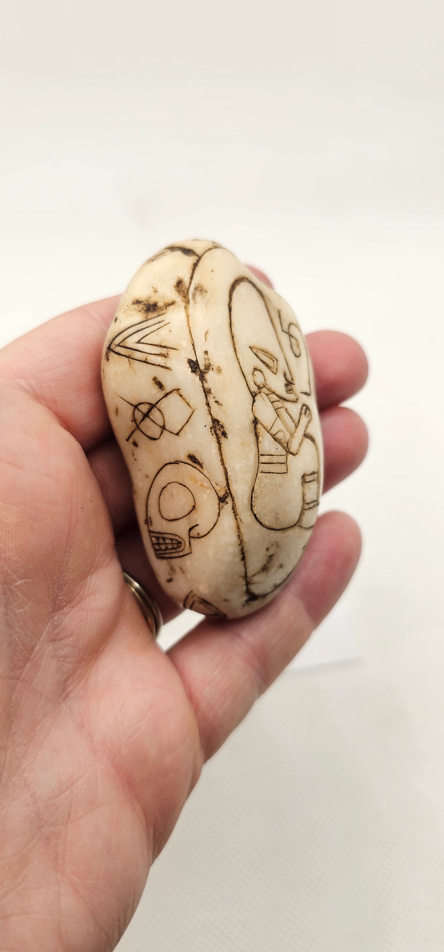 Jalisco Mexico Artifacts- Alien Carvings- Artifacts A & C- E Palm Size