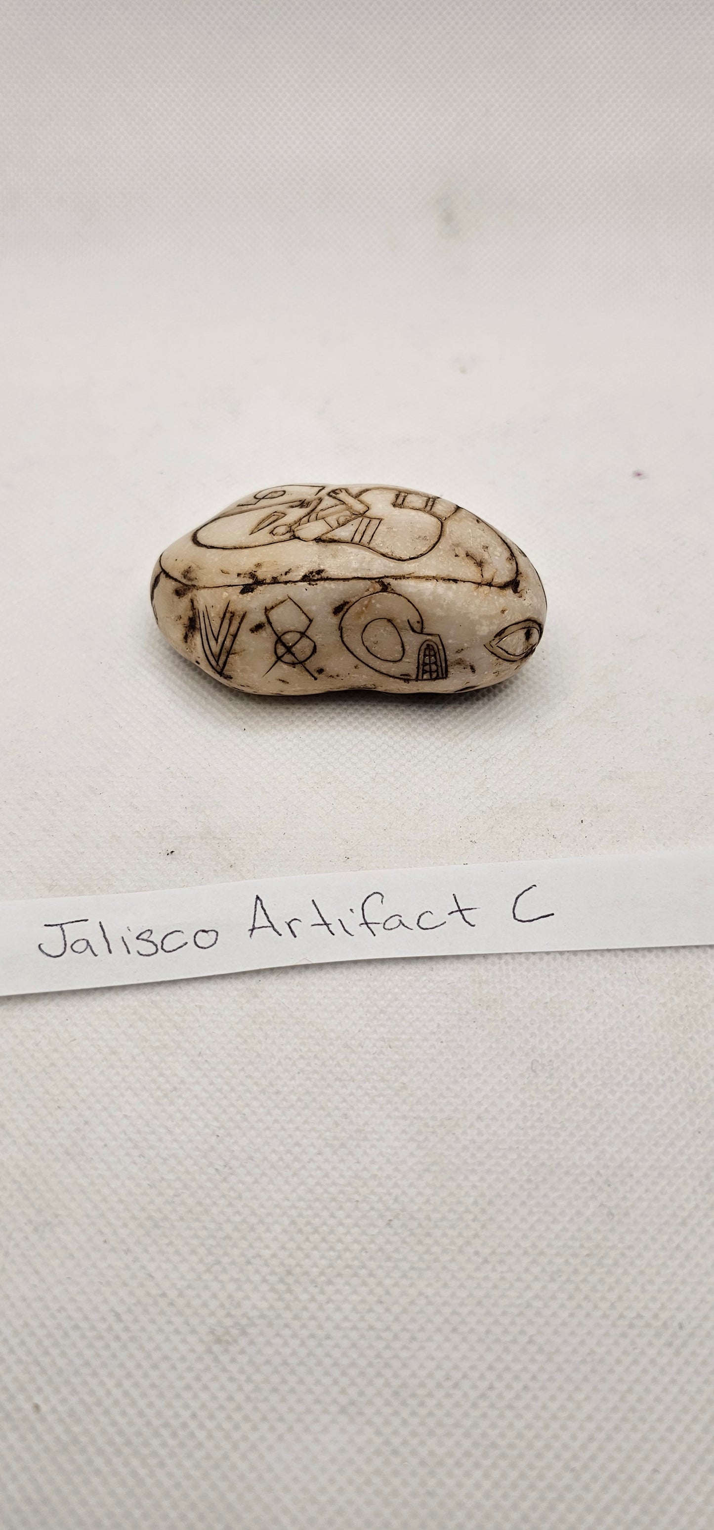 Jalisco Mexico Artifacts- Alien Carvings- Artifacts A & C- E Palm Size