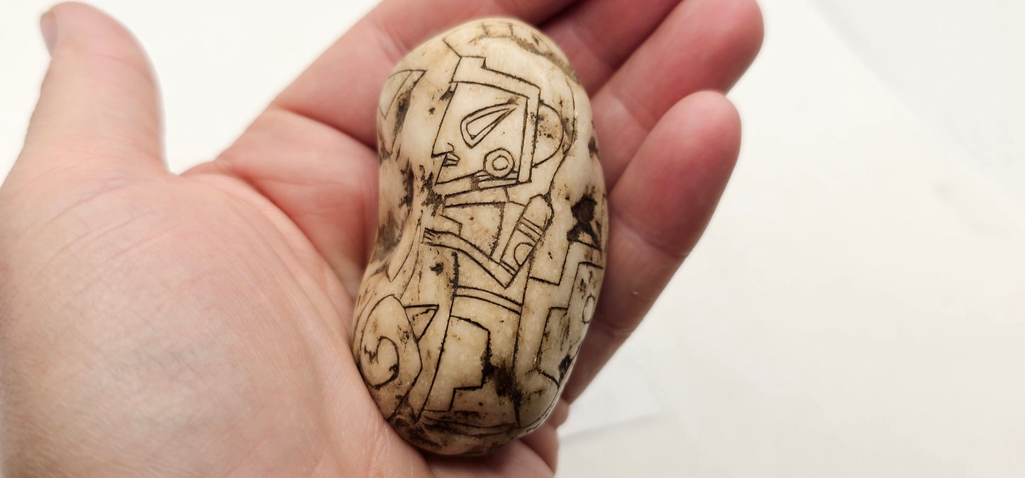 Jalisco Mexico Artifacts- Alien Carvings- Artifacts A & C- E Palm Size