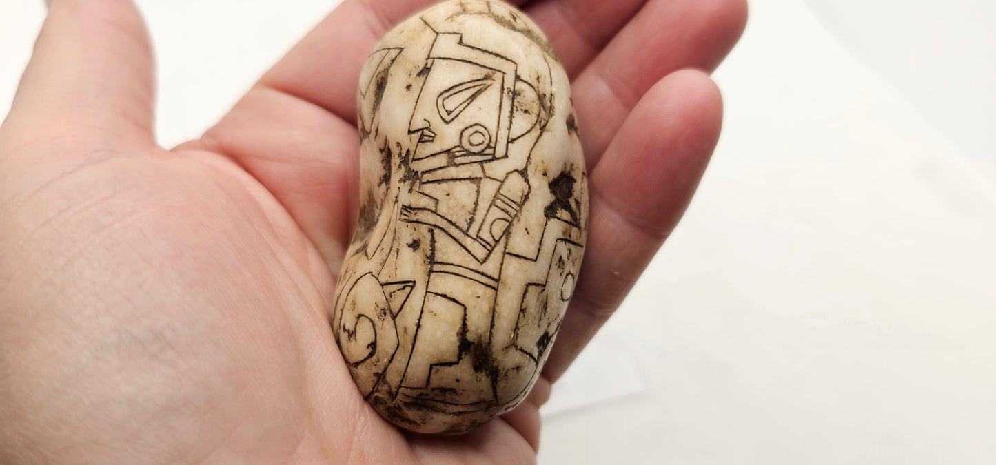 Jalisco Mexico Artifacts- Alien Carvings- Artifacts A & C- E Palm Size