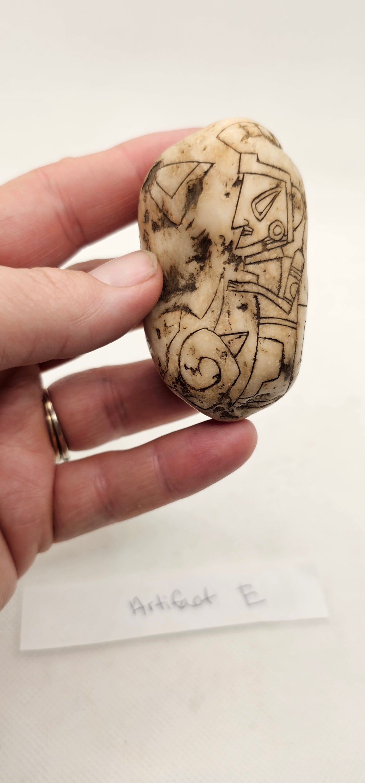 Jalisco Mexico Artifacts- Alien Carvings- Artifacts A & C- E Palm Size