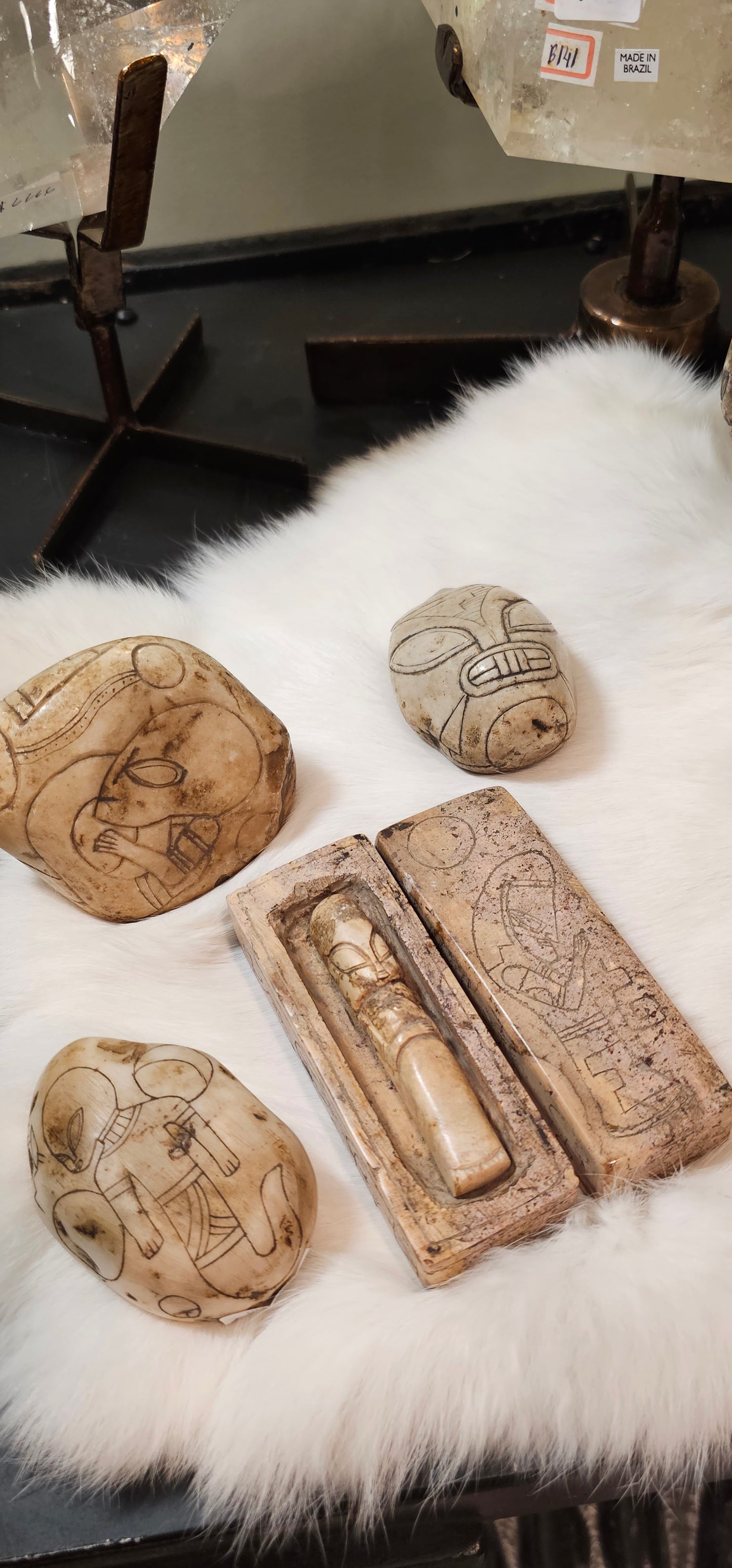 Jalisco Mexico Artifacts- Alien Carvings- Sarcophagus- Artifact D 3-Piece