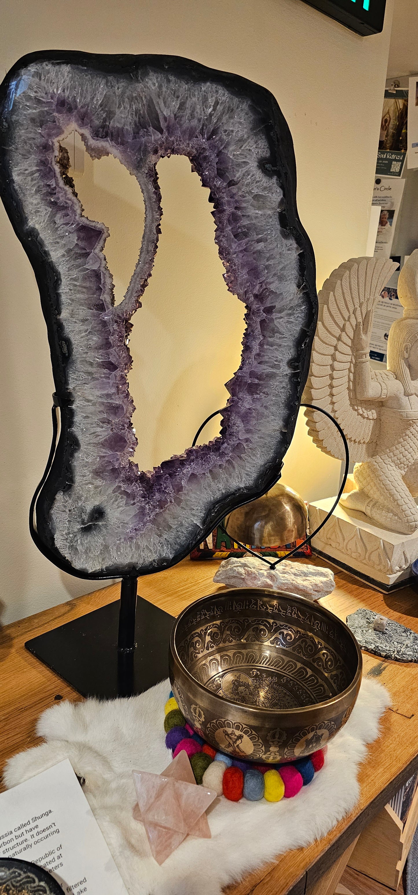 Amethyst on Metal Stand