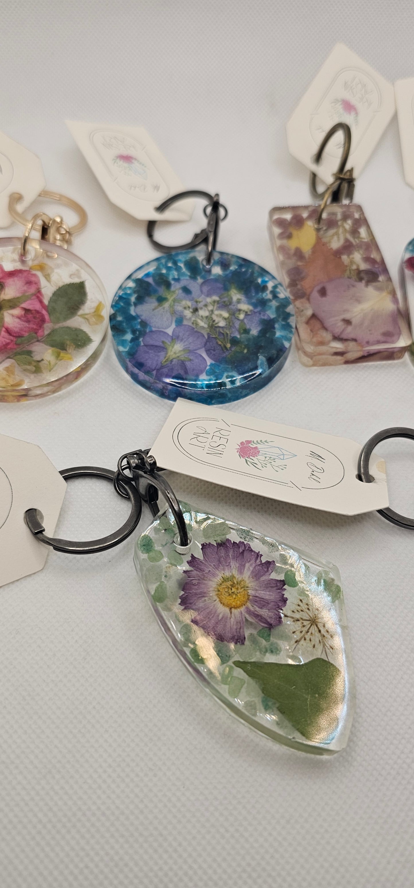 Wildflower Key Chains encased in Resin Made in Montana