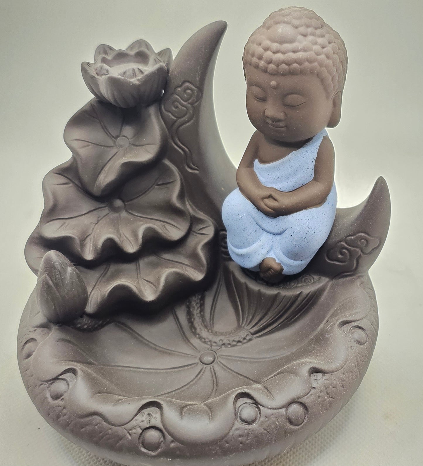 Moon Buddha Ceramic Incense Burner