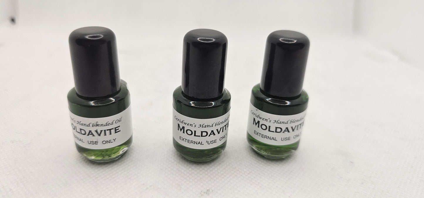 Moldavite Oil For Transformation, Celestial Connections