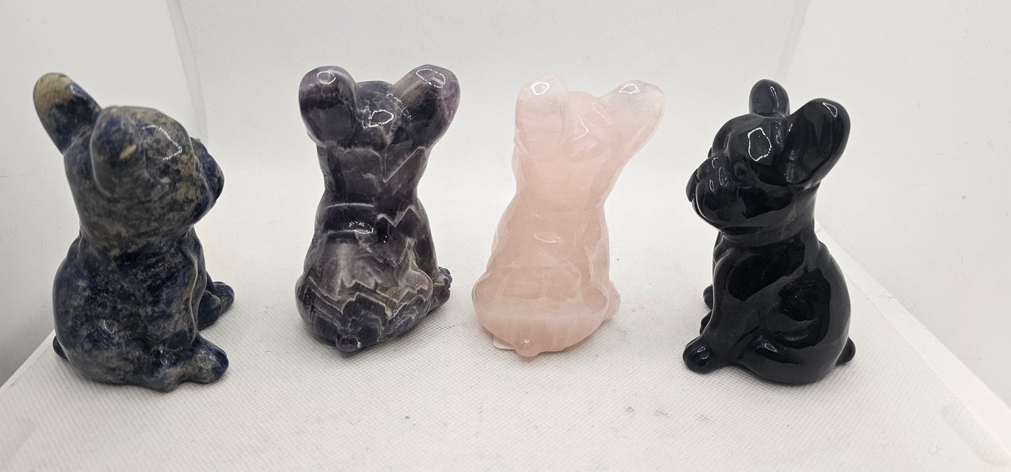 Frenchie Bull Dog Stone Figurine