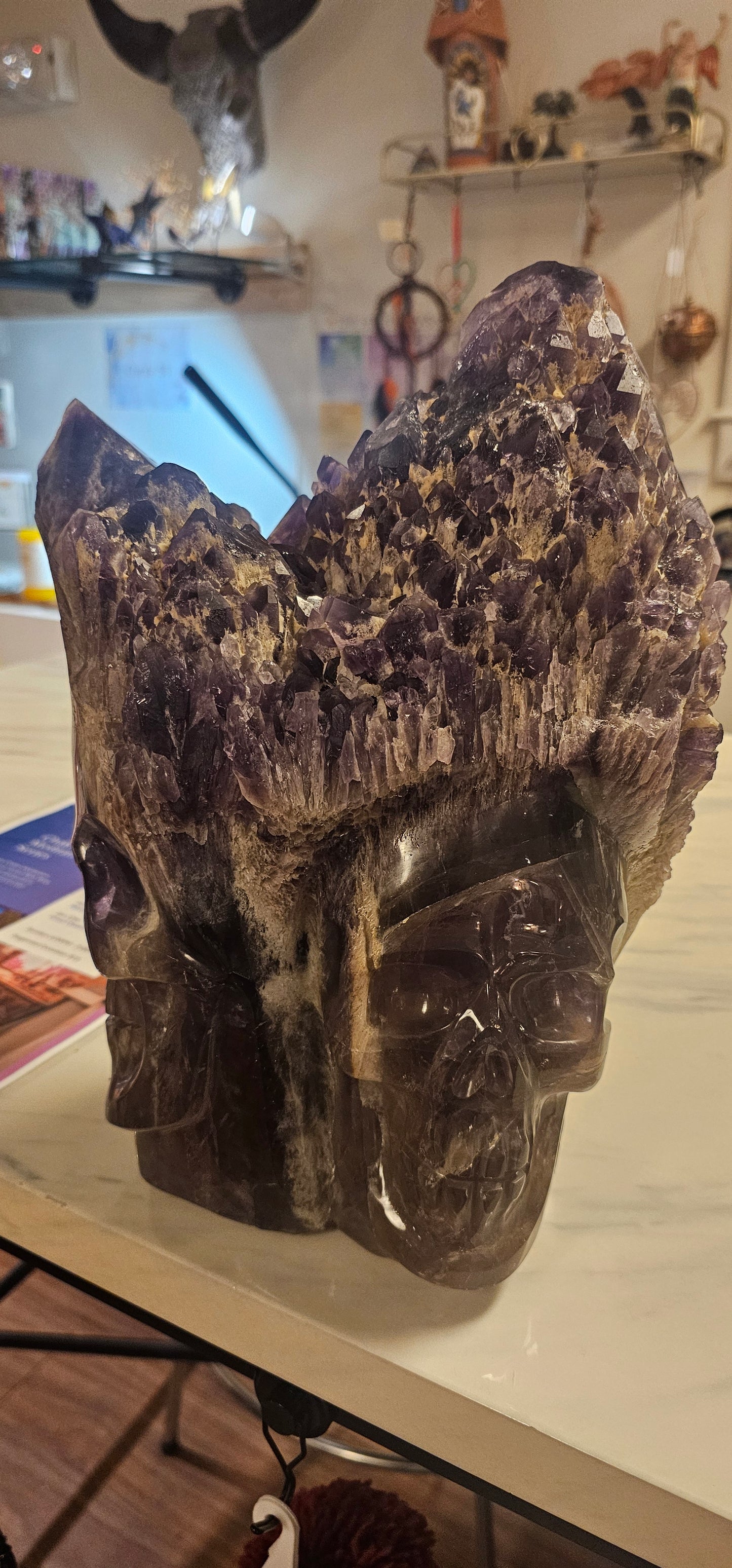 Amethyst Skull Carvings