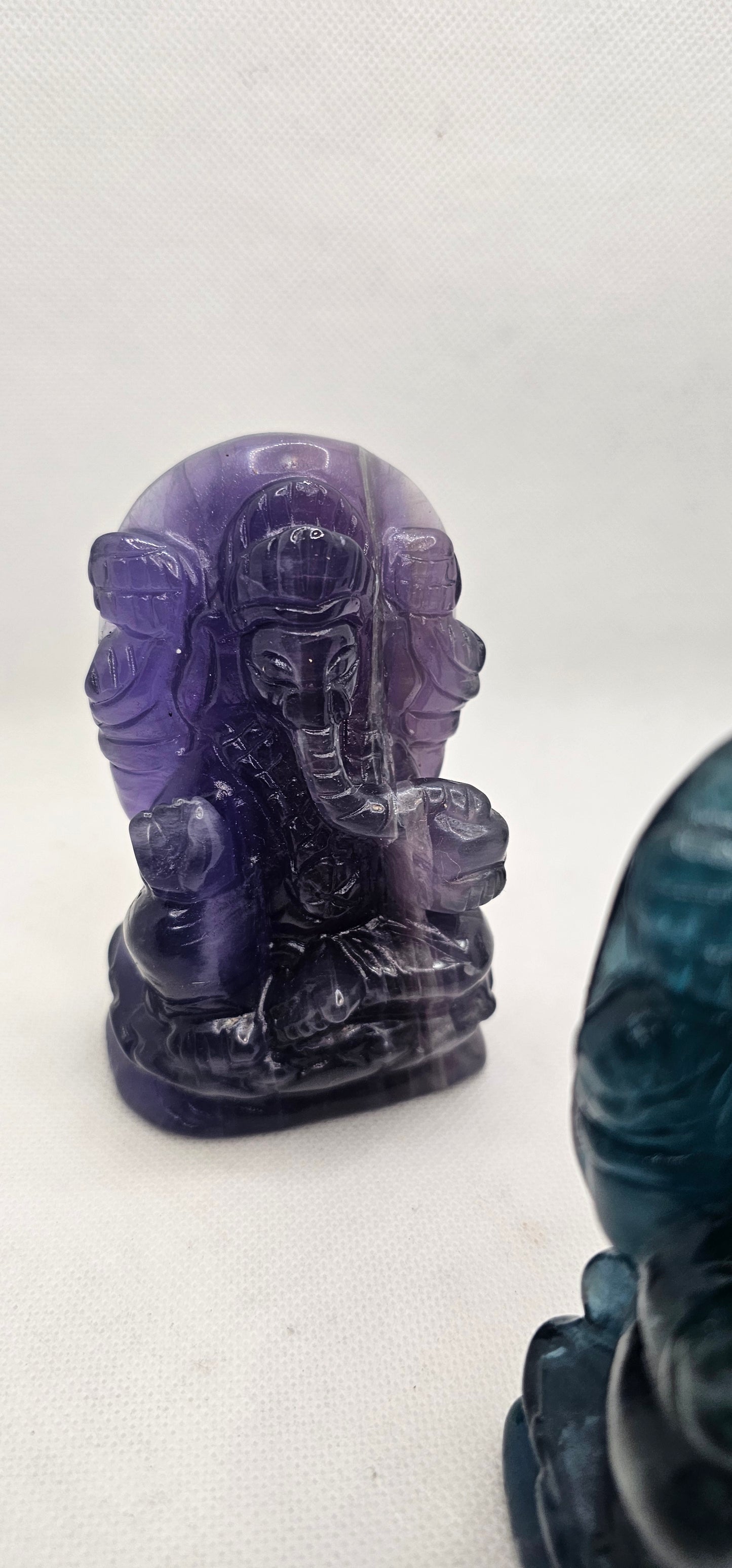 Ganesha Flourite Figurine 4 Inch