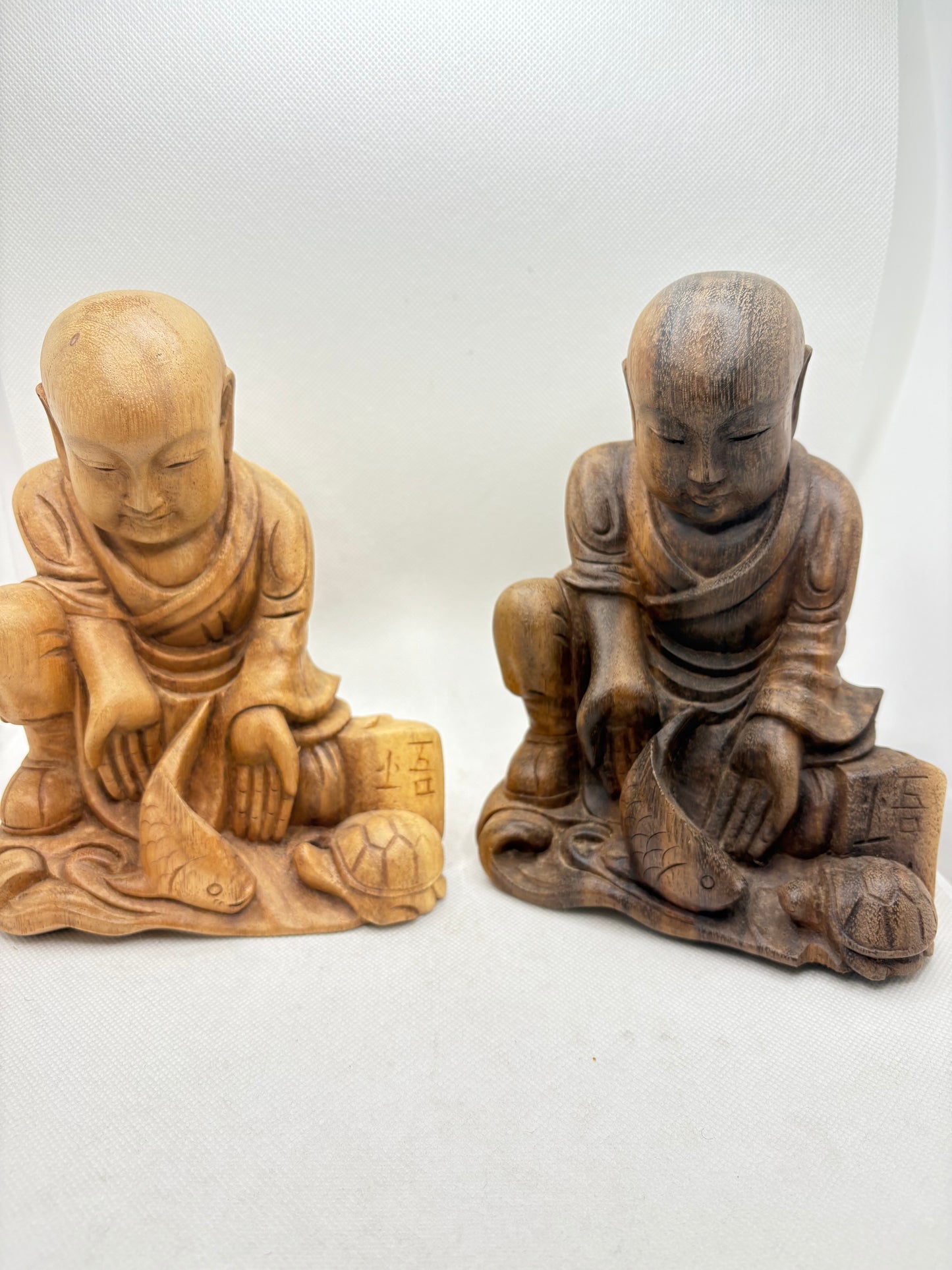 Wooden Boy with Fish