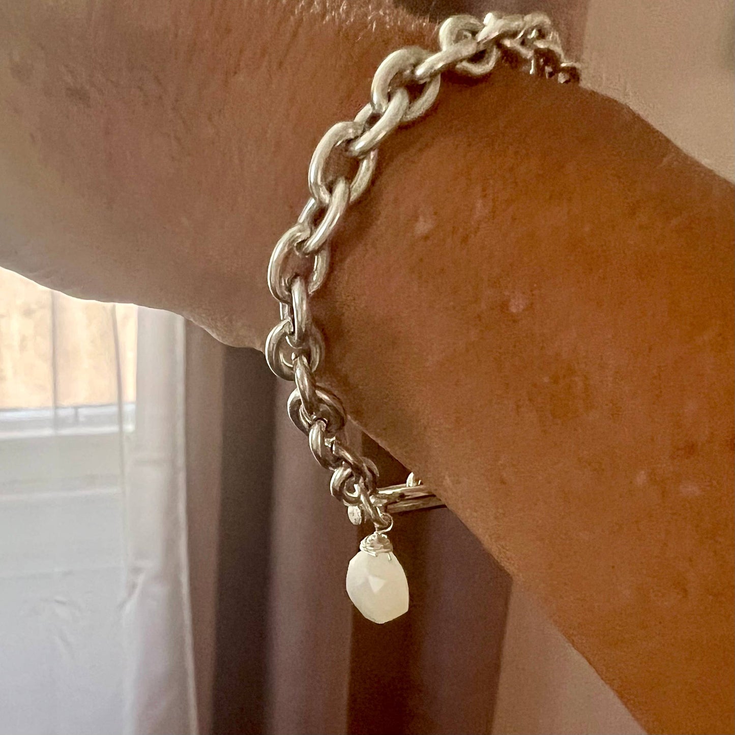 Heavy On The Bevys- traditional silver charm bracelet