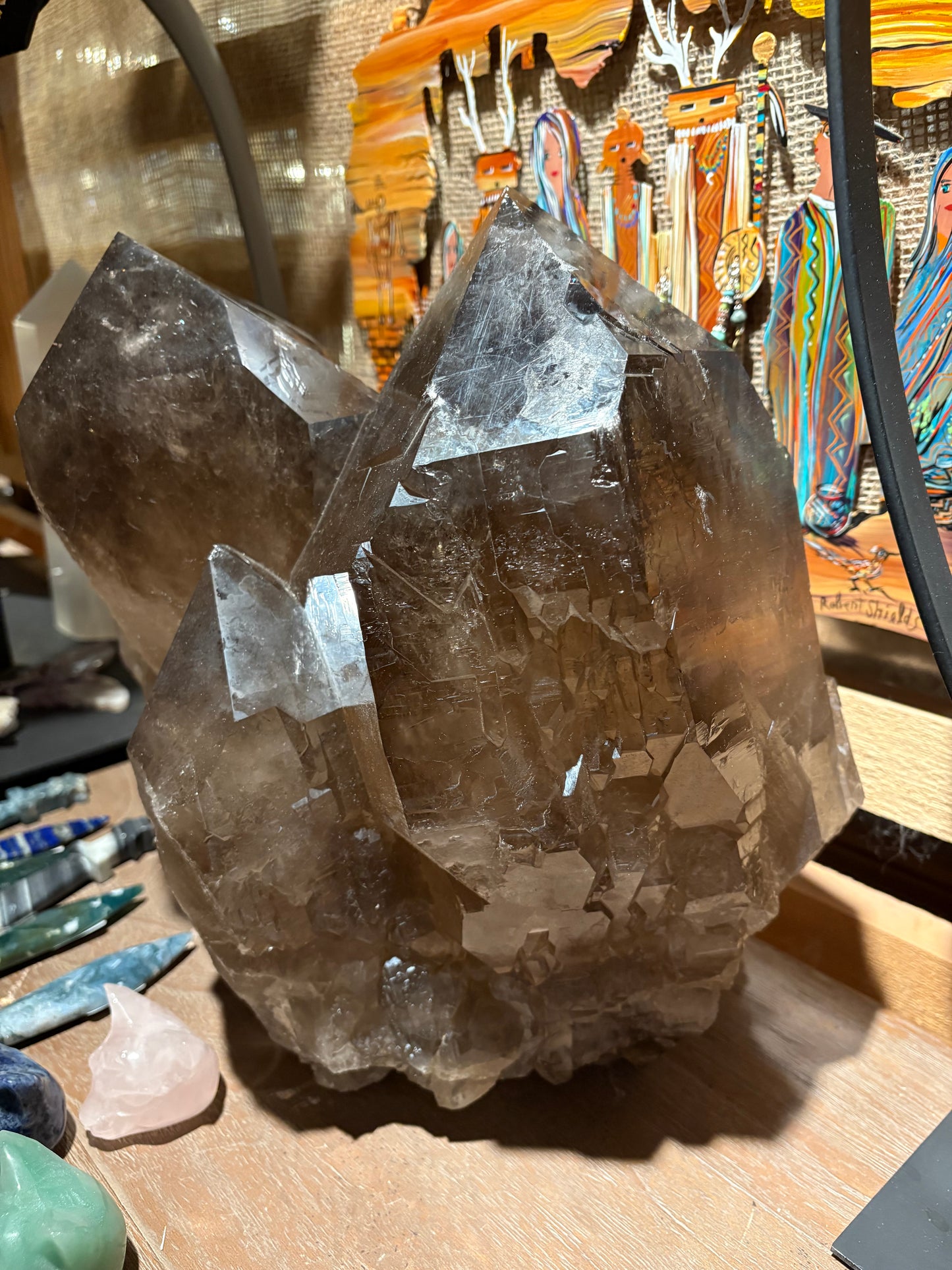 Smoky Quartz Cluster Large