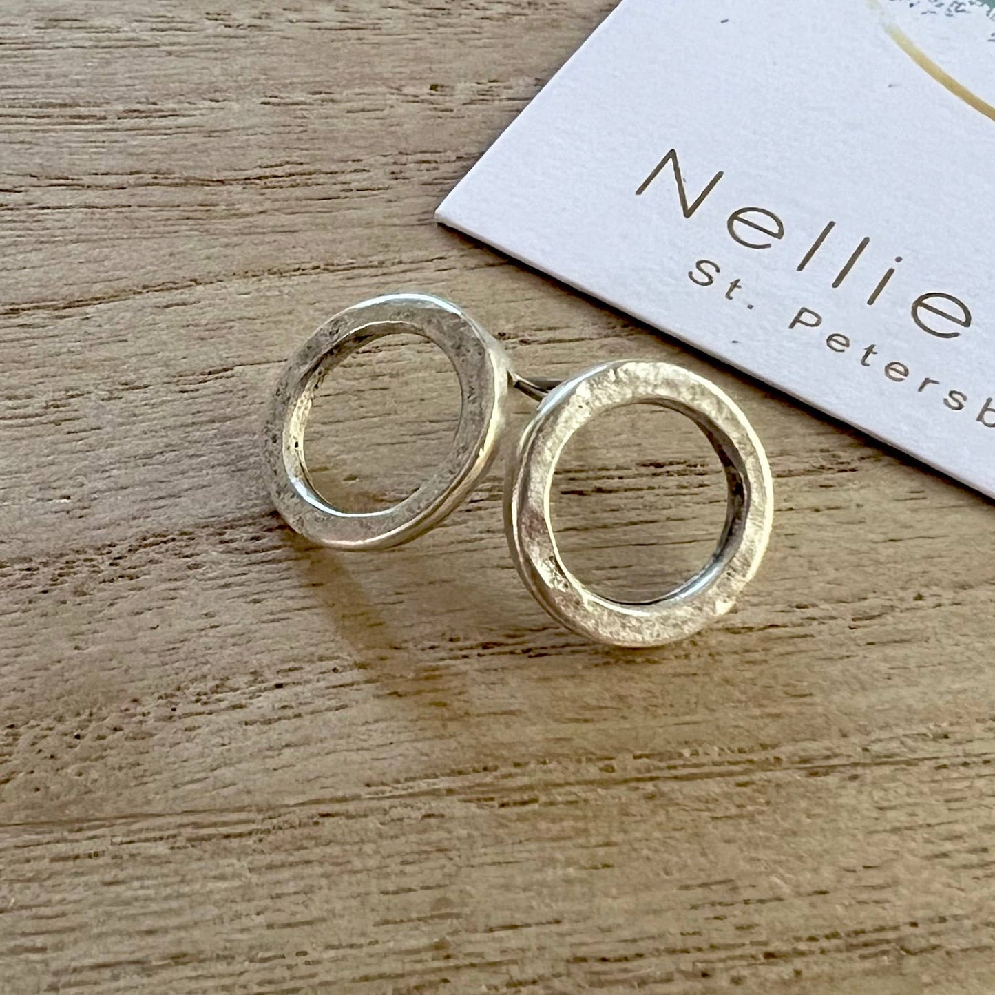 Skirt The Issue minimal post silver stud earrings