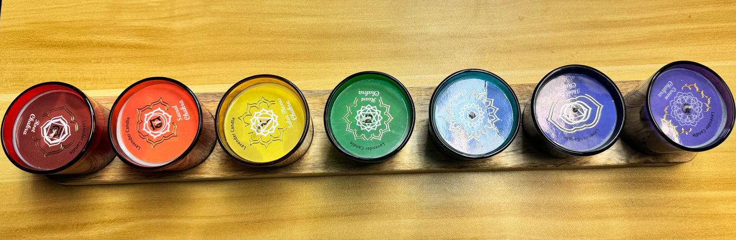 Chakra Candles on stand