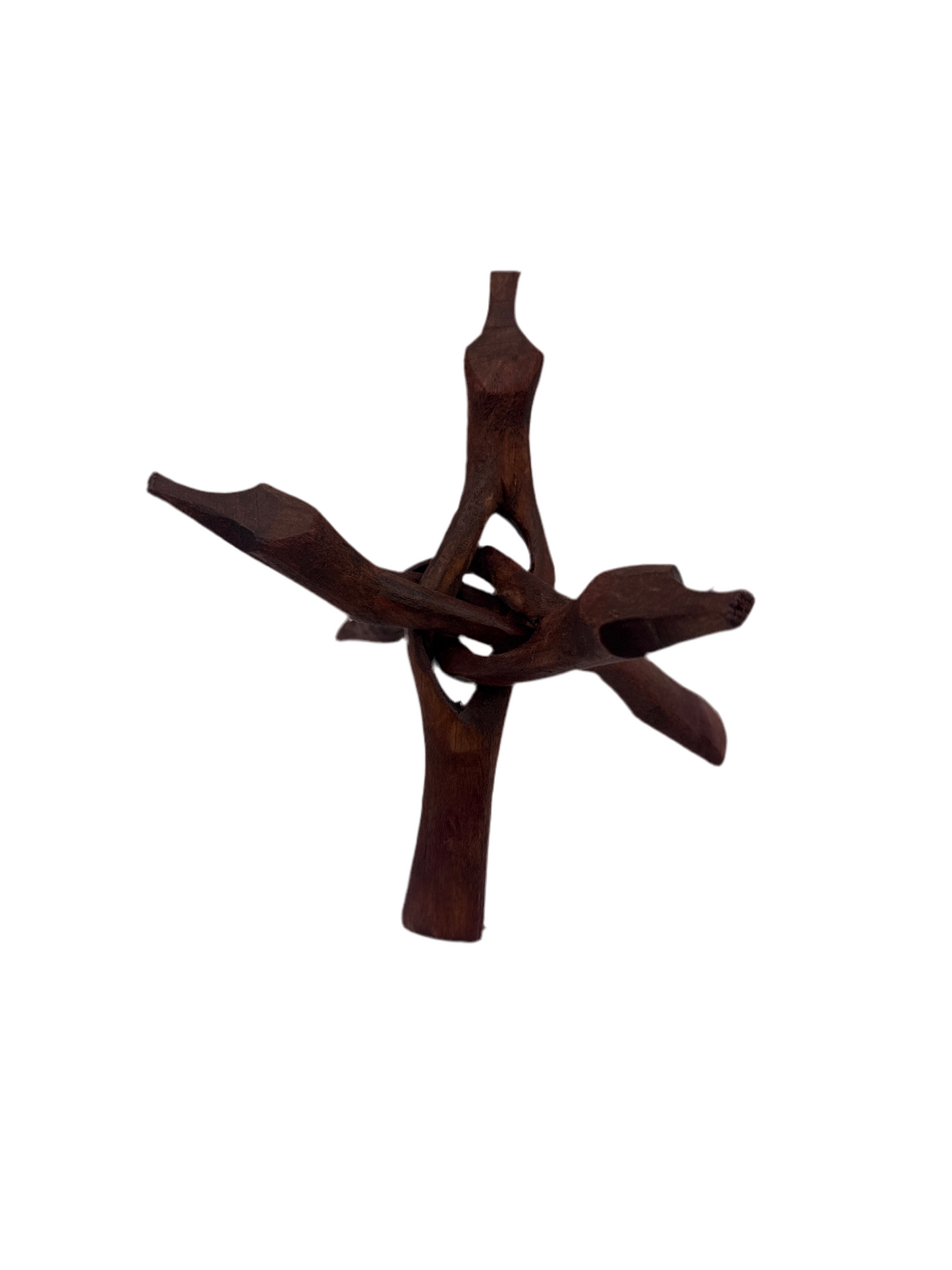 Wooden Tripod Stand 6 inch Natural Wood