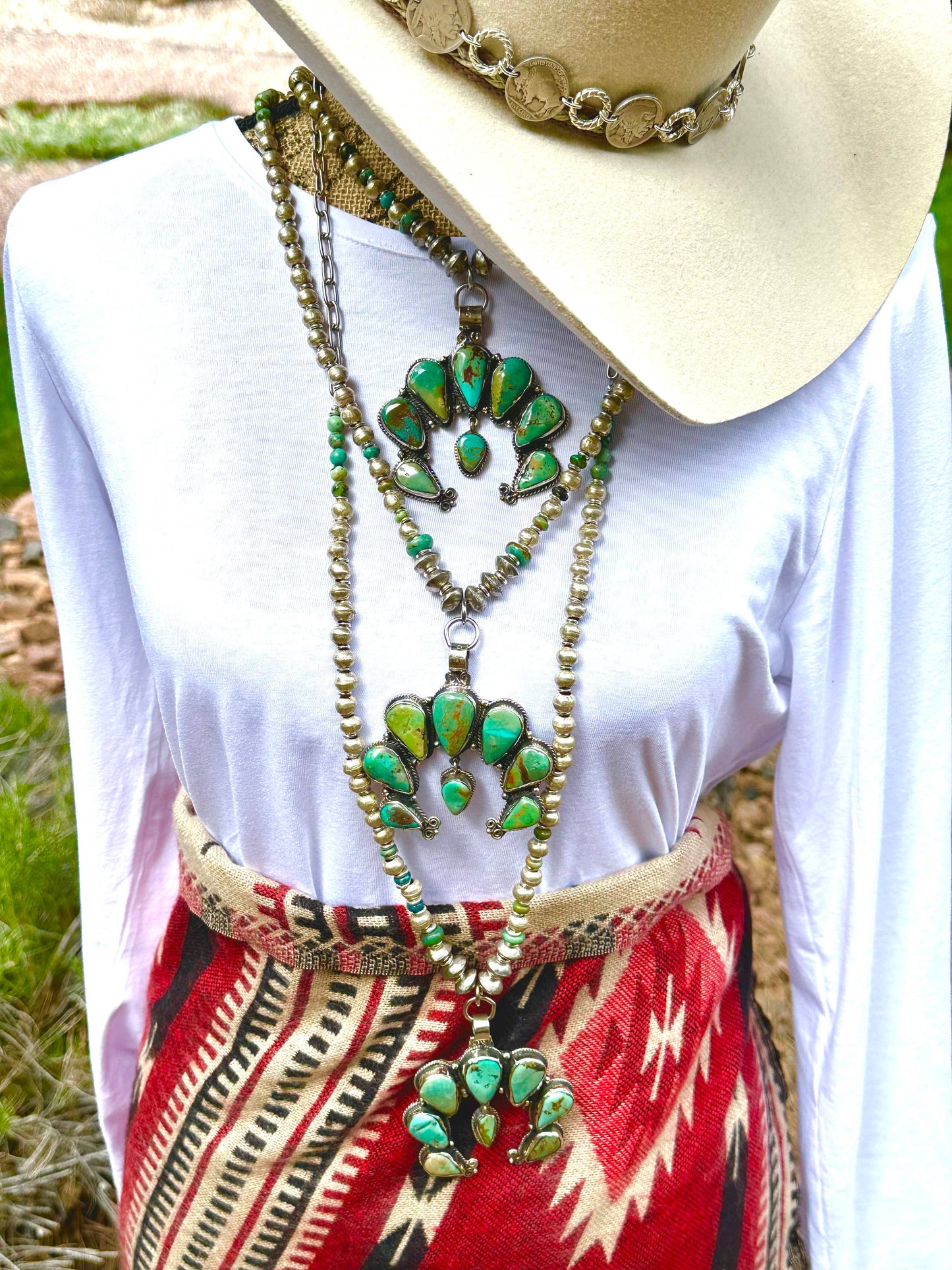 Adjustable Naja and Turquoise Necklace