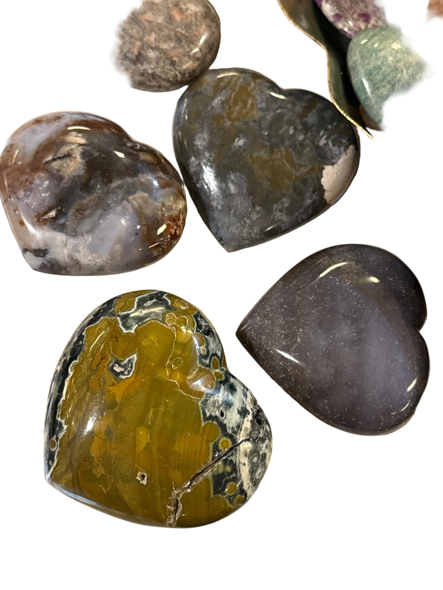 Heart 2.5”-3” Large Various Stones
