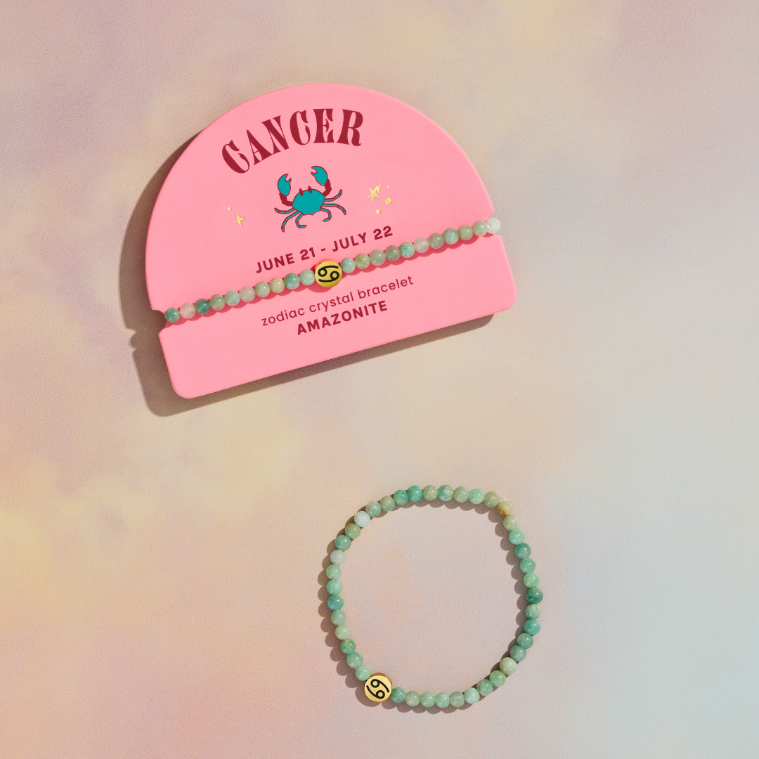 Cancer Mini Zodiac Bracelet – 4mm Crystal Beads