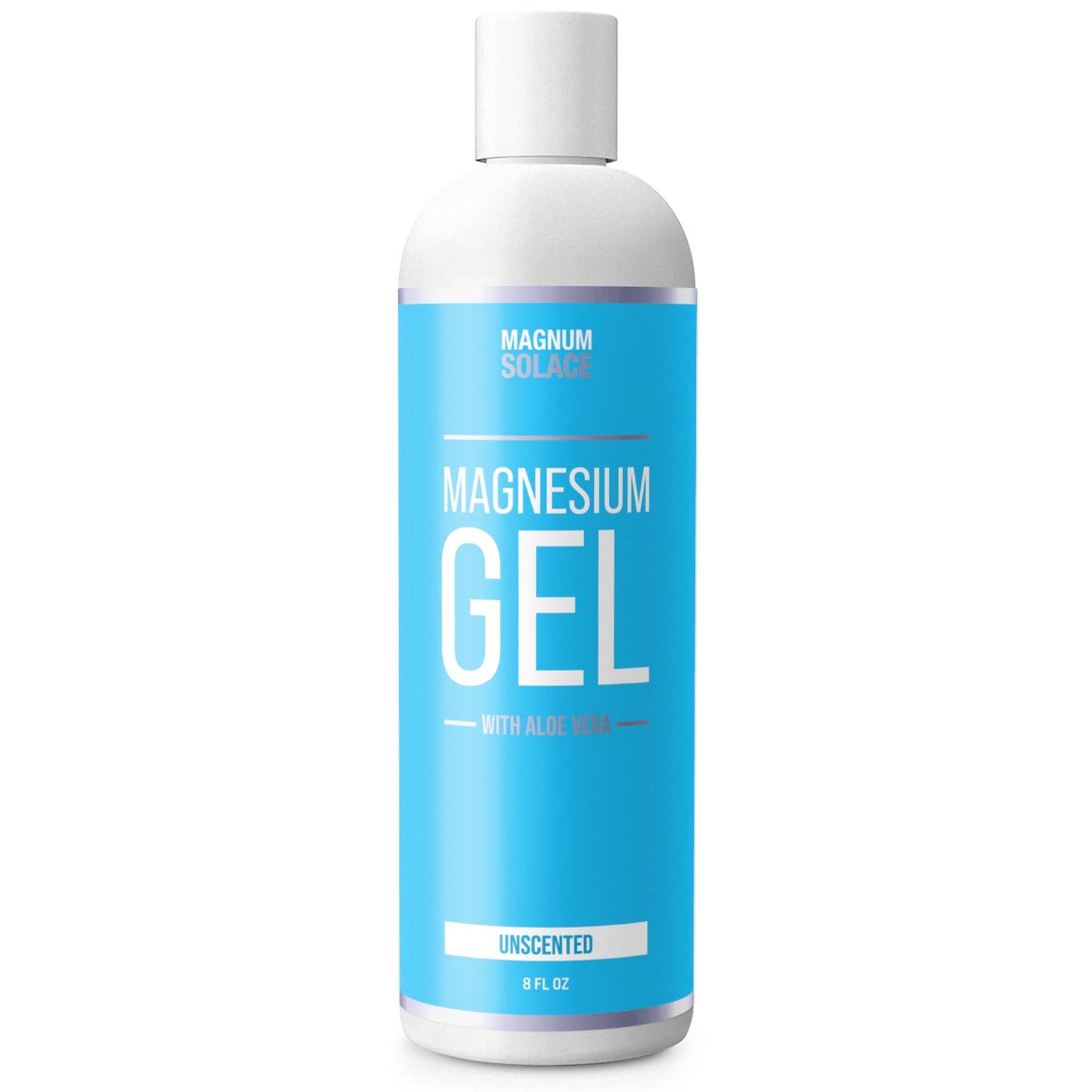 Magnesium Gel with Aloe | Massage Gel for Leg & Muscle Cramp: Unscented 8 OZ