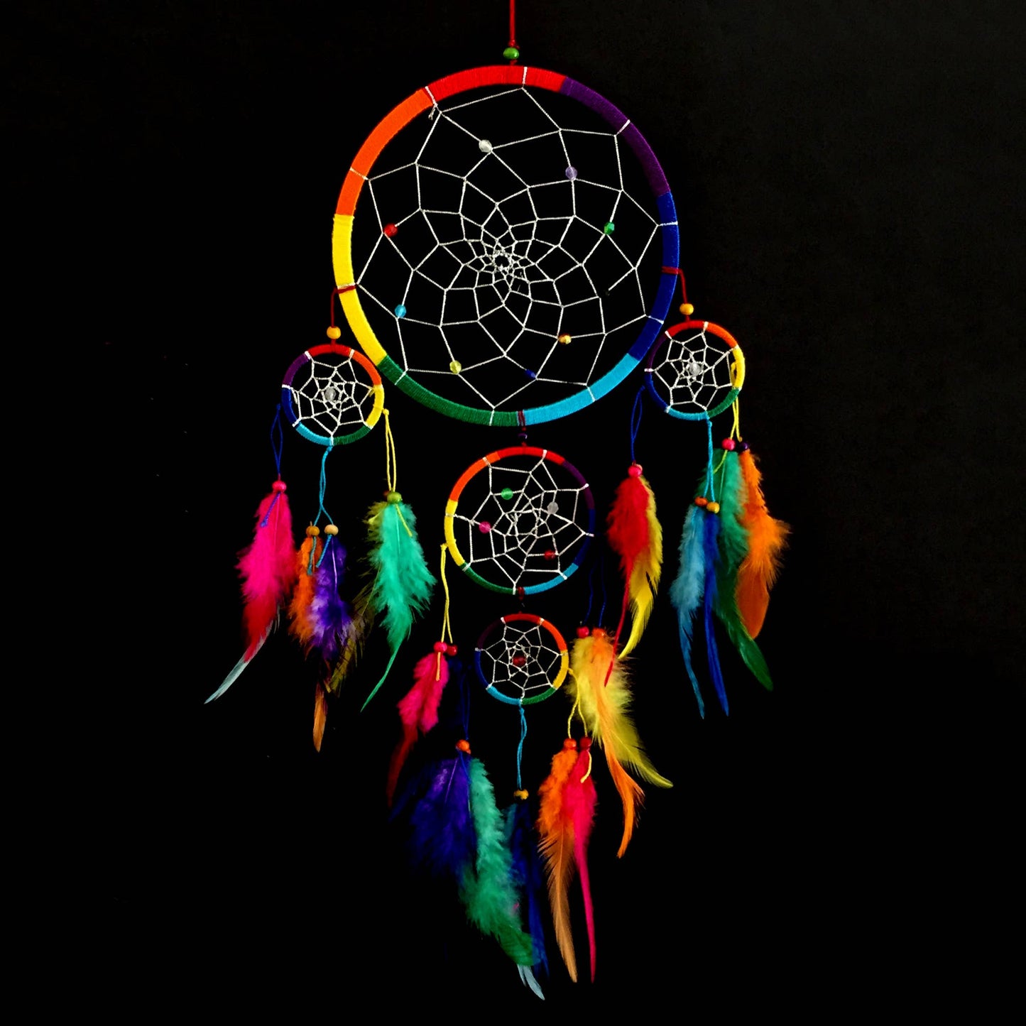 Multi Color Rainbow Dream Catcher