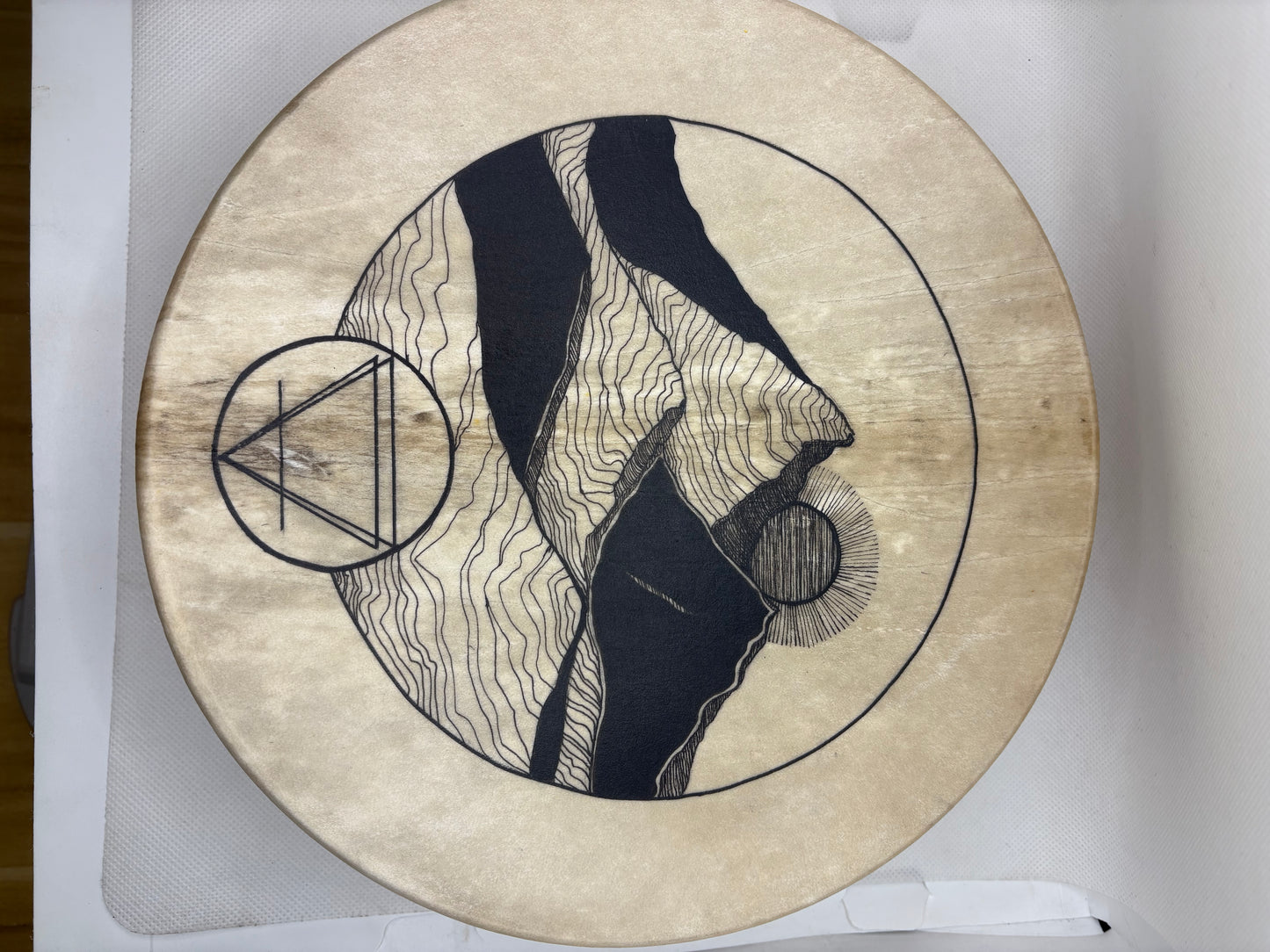 Drum 10" Deer Skin Earth Signs Locally Made