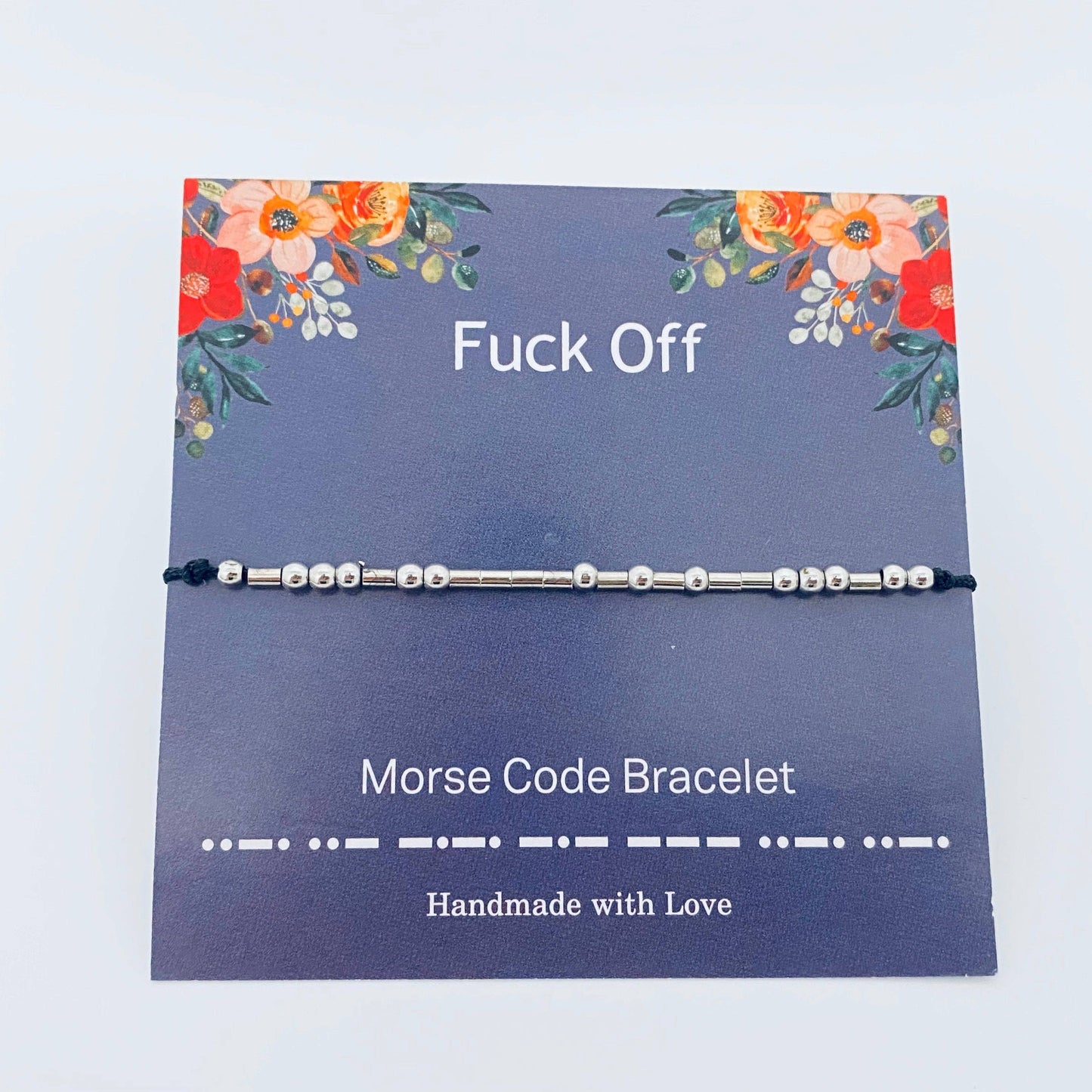 Multi style Morse Code Stretch Bracelets: BFF, Fuck Off, Bad Ass, Fuck Cancer, I Love You, Keep Fucking Going