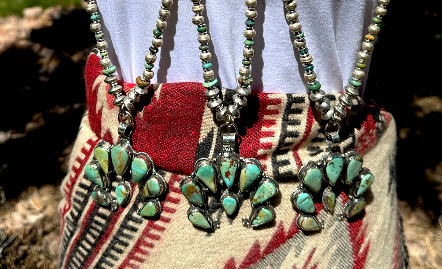 Adjustable Naja and Turquoise Necklace