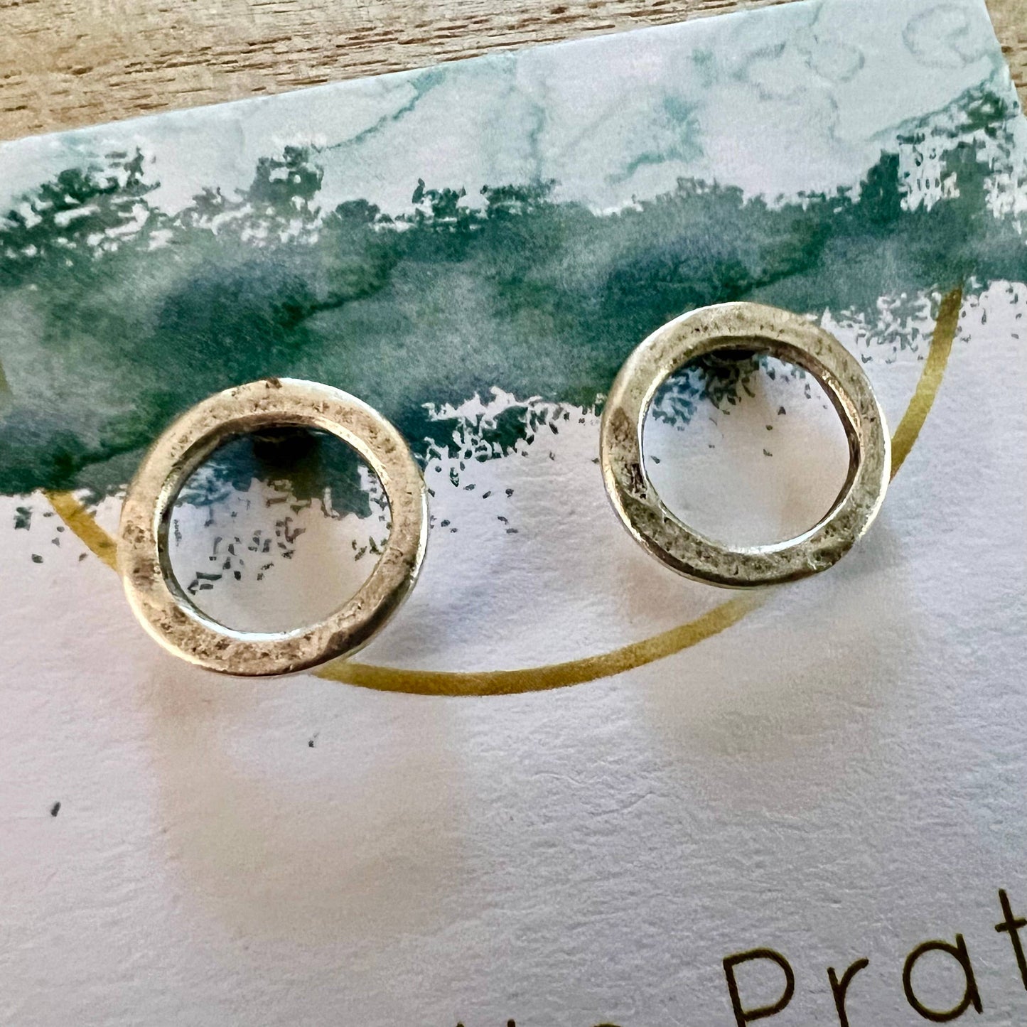 Skirt The Issue minimal post silver stud earrings